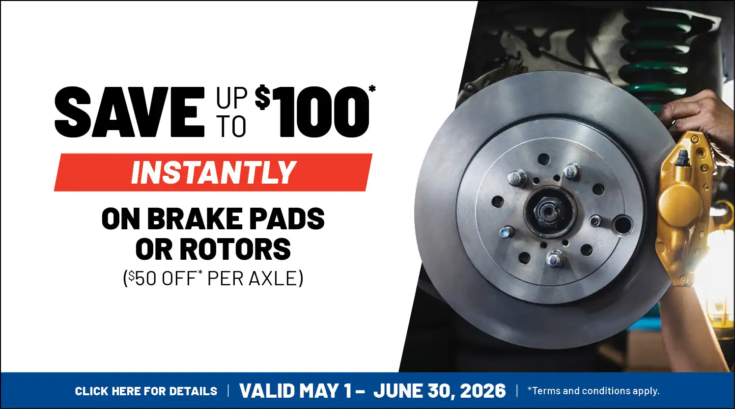 Monro brake service offer – Save up to $100 on brake repair this June